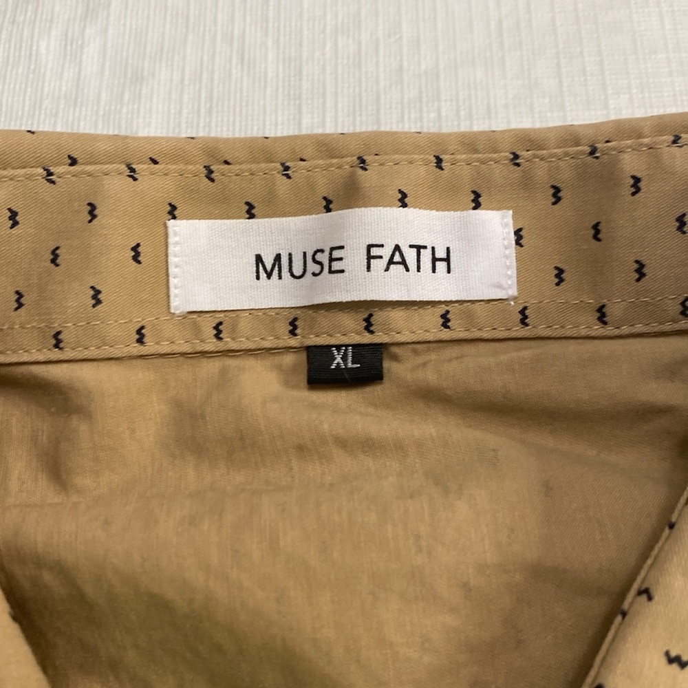 Muse Fath Tan Patterned Button Down - Picture 2 of 3
